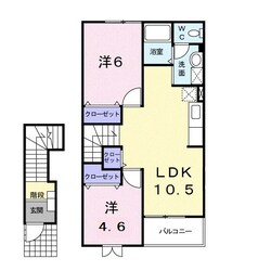 エクセレント・リブ　Bの物件間取画像